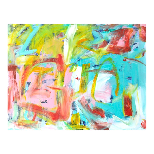 Vigorous Pastels, Original Abstract Painting by Robbie Kemper For Sale