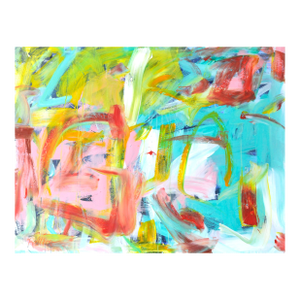 Vigorous Pastels, Original Abstract Painting by Robbie Kemper