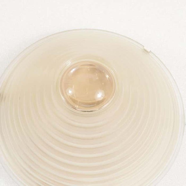 Artemide 1960s Artemide Deco Inspired Frosted Glass Flush Mount For Sale - Image 4 of 12