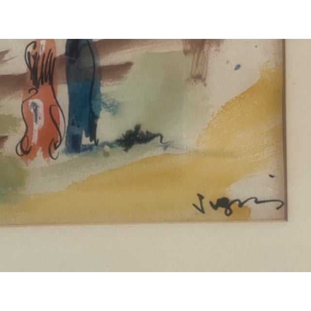 Mid 20th Century An Original Mid-Century Modern Work on Paper by Sylvain Vigny For Sale - Image 5 of 7