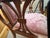 Early 20th Century Antique Pink Silk Reclining Murphy Chair Stick and Ball With Gout Chair For Sale - Image 4 of 12
