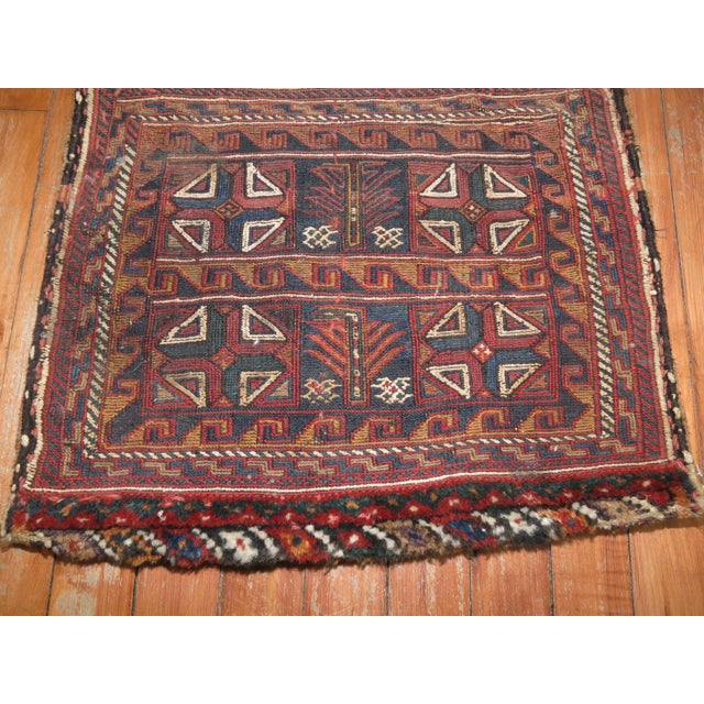 Rustic Tribal 20th Century Salt Bag Soumac Handwoven Textile For Sale - Image 3 of 6