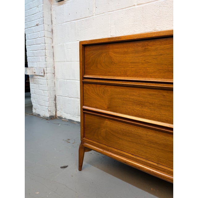 1960s Mid-Century Sculptural Walnut Dresser For Sale - Image 9 of 16