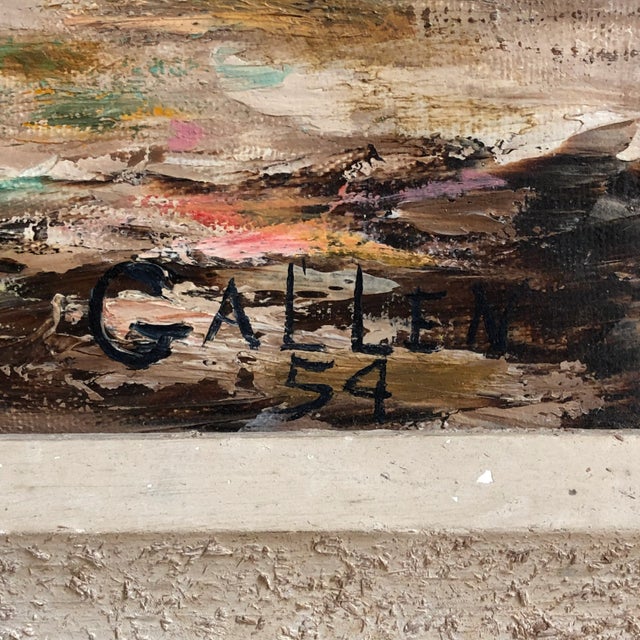 1954 Venetian Cityscape Oil Painting, Framed For Sale - Image 9 of 13