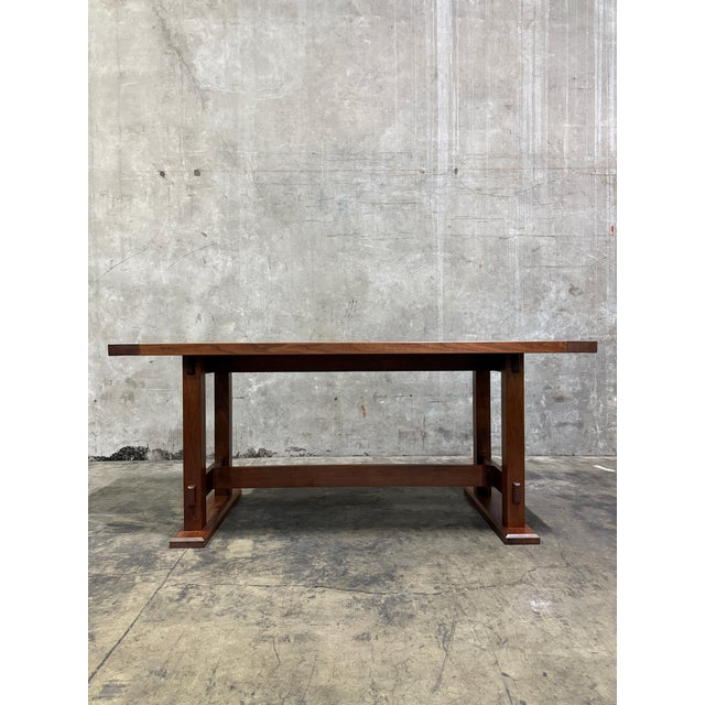 A striking custom high-top table by Uhuru Design, hand-built in Brooklyn, New York, for George Clooney’s Studio City...