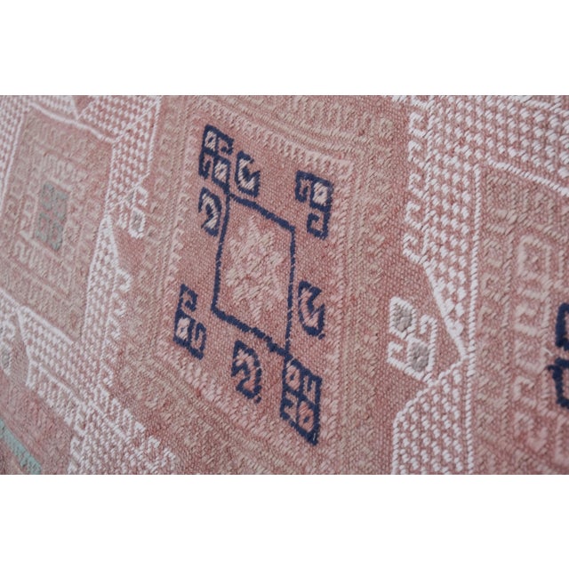 Textile 1960s Vintage PasteL Turkish Jajim Kilim Rug 5'5'' X 7'1'' For Sale - Image 7 of 13