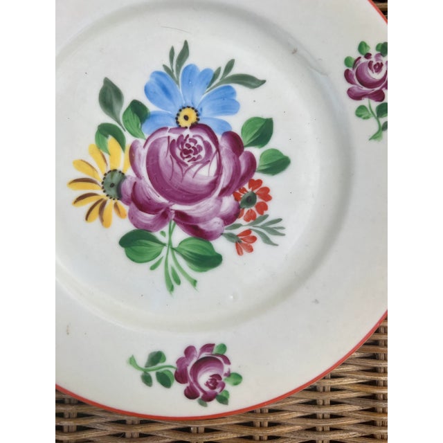 Seltmann Vohenstrauss Bavaria Art Deco Hand Painted Floral Porcelain Plates- Set of 8 For Sale In Charleston - Image 6 of 13