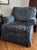 Beautifully upholstered chenille damask accent chair with ottoman. Very comfortable medium soft seat and back. Ottoman on...