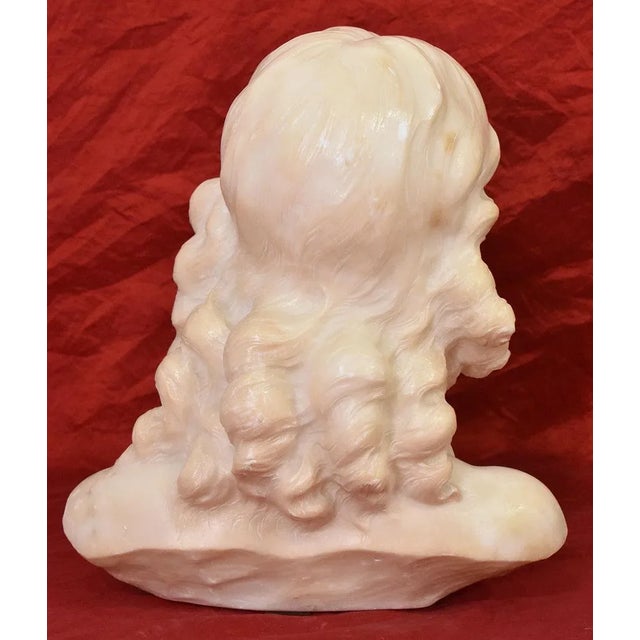 Bust of Young Girl, 19th Century, Marble For Sale - Image 10 of 12