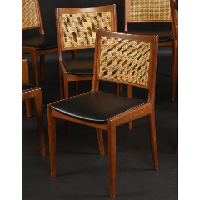 J.O. Carlsson 8 Karl Erik Ekselius for j.o. Carlsson Swedish Caned Teak Dining Chairs For Sale - Image 4 of 18
