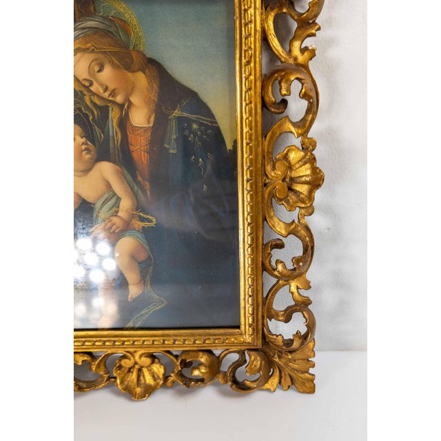 Wood Early 20th Century Italian Carved Giltwood Florentine Picture or Painting Frame For Sale - Image 7 of 13