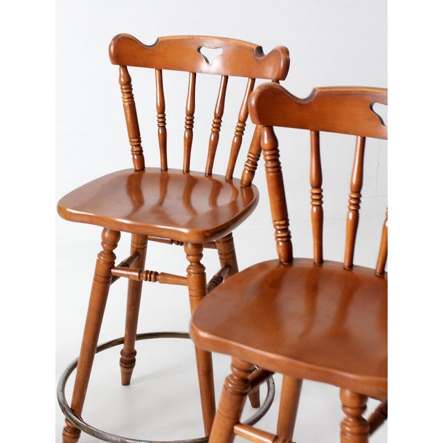 Mid-Century Tell City Swivel Seat Counter Stools Set of 6 For Sale - Image 16 of 17