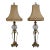 Pair Regency Style Brass & Crystal Table Lamps For Sale