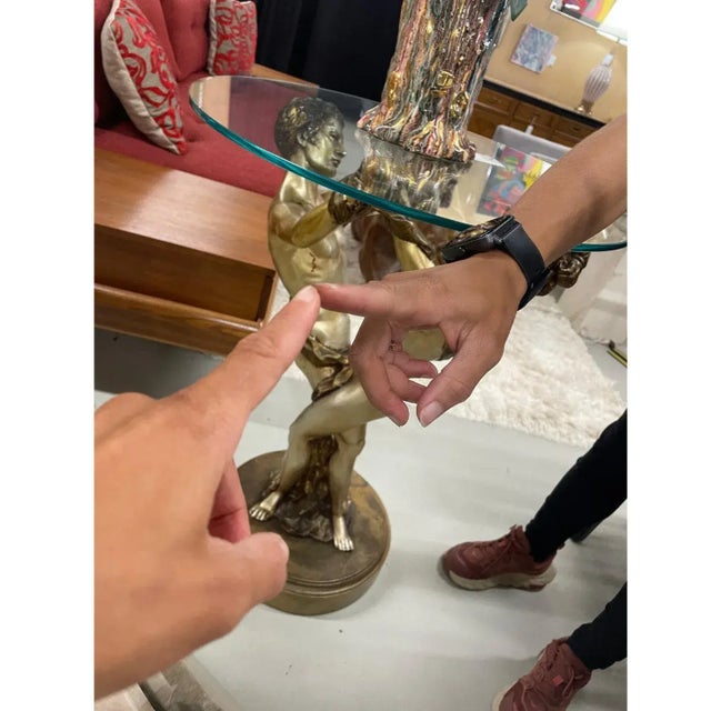 Glass Art Deco Coastal Marquis Collection of Beverly Hills Tessellated Stone Full Length Floor Mirror For Sale - Image 7 of 7