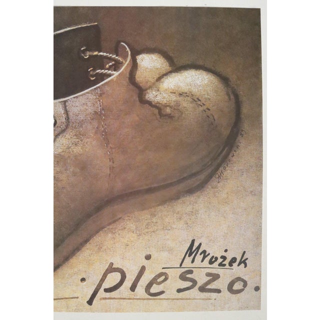 Modern 1990 Original Polish Theatre Poster, Pieszo (On Foot) - Mieczysław Górowski For Sale - Image 3 of 3