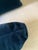 Set of 3 Navy Blue Velvet Rectangular Lumbar Pillows With Down Inserts For Sale - Image 15 of 18