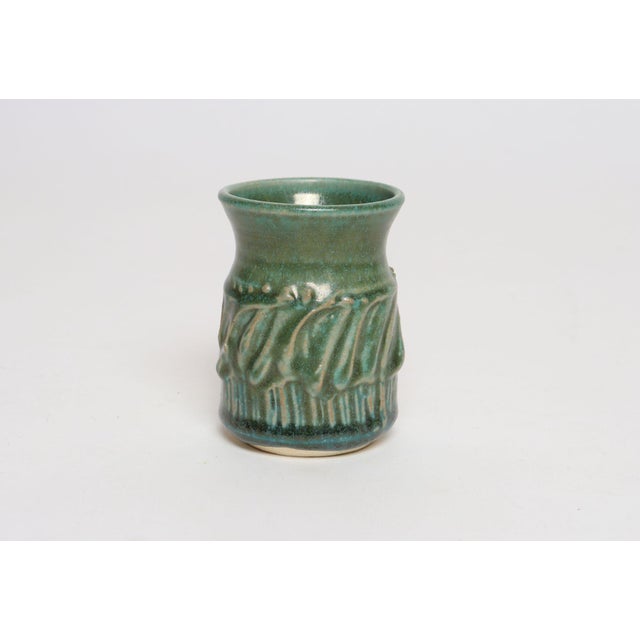 Glazed studio pottery bud vase by ceramicist, Deanna Nichols (b. 1942-2017, Missouri). Holding a BFA from Kansas City Art...