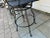 2000 - 2009 Vintage O.W. Lee Garden Park Wrought Iron Swivel Bar Stools - A Pair For Sale - Image 5 of 10