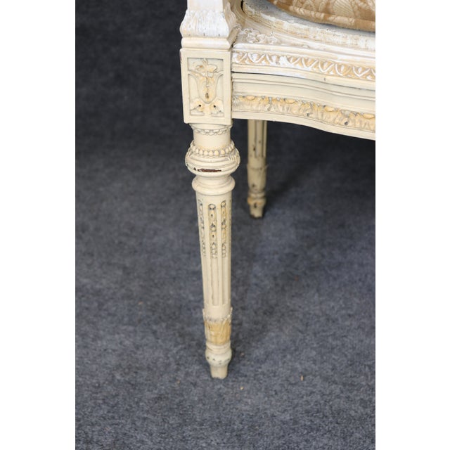 1940s 1940's Louis XVI Style Settee Window Bench Attributed to Maison Jansen For Sale - Image 5 of 12