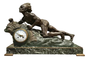 Art Deco Clock in Marble