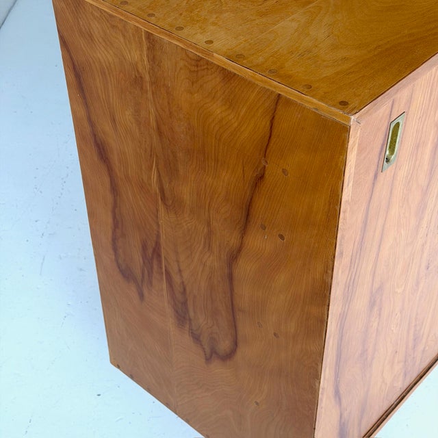 Tan 1950s Inlaid Wood Credenza by Herbert Fritz Jr., Attributed For Sale - Image 8 of 11