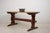 Antique Swedish dining table in folk art from the early 1800s. The table is a so called trestle table with a heavy table...