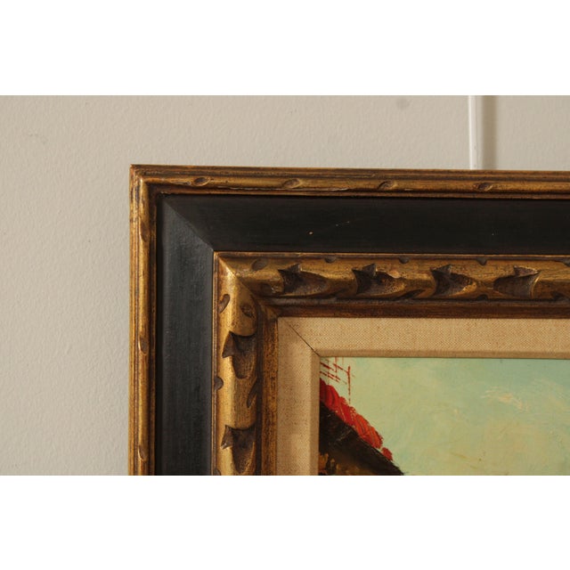 Signed Oil on Canvas, On the Quay For Sale - Image 4 of 12