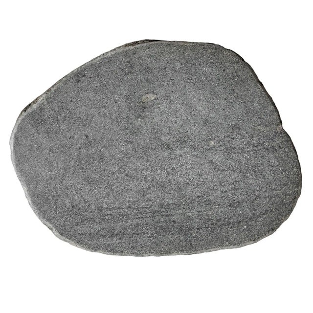 Solid heavy stone boulder outdoor vintage side table or stool. This rustic organic modern piece will look beautiful and...