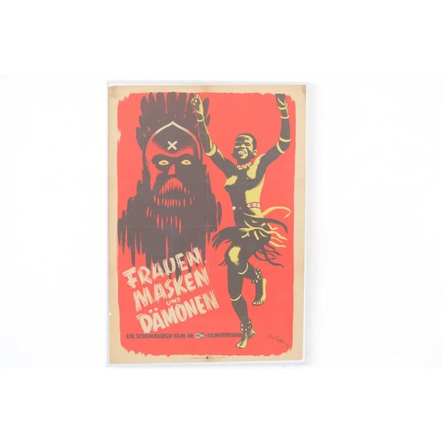 Vintage Womens Masks and Demons Movie Poster by Kurt Geffers for DEFA FILM, 1940s For Sale - Image 6 of 6