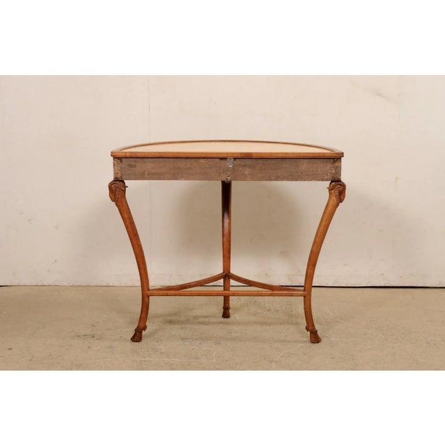 Mid 20th Century Mid 20th Century Florentine Console with Ram Heads & Marble Top For Sale - Image 5 of 11