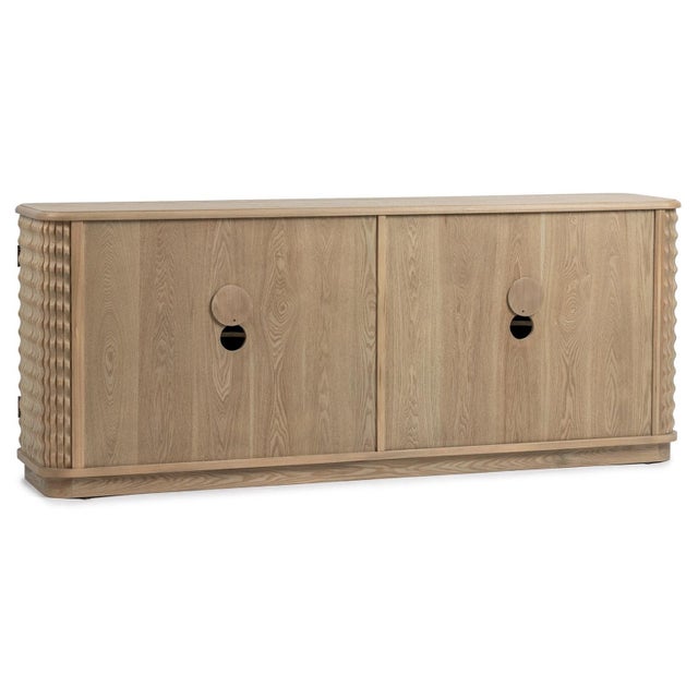Rippled Elm Four-Door Sideboard For Sale In Los Angeles - Image 6 of 7