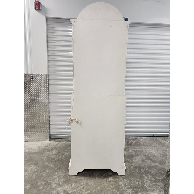 Wood Mid Century John Widdicomb White Painted Slant Front Secretary Desk With Hutch For Sale - Image 7 of 12