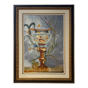 Signed Painting of Fish, Framed