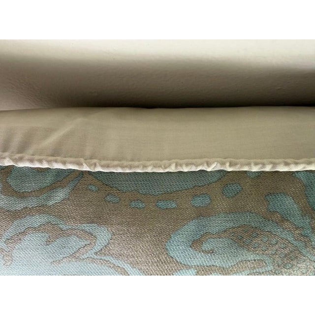 Textile Pair of Aquamarine Fortuny Pillows For Sale - Image 7 of 7