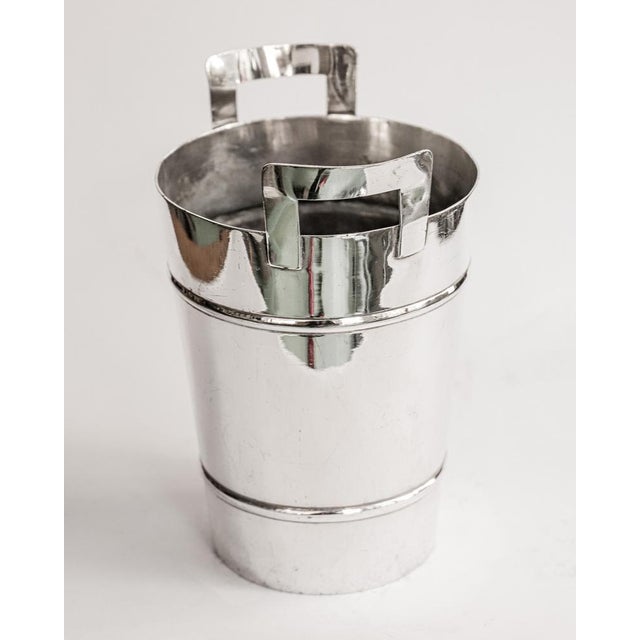 1950s Mid-Century Modern Silver Plated Champagne Cooler and Ice Bucket, 1950s For Sale - Image 5 of 8