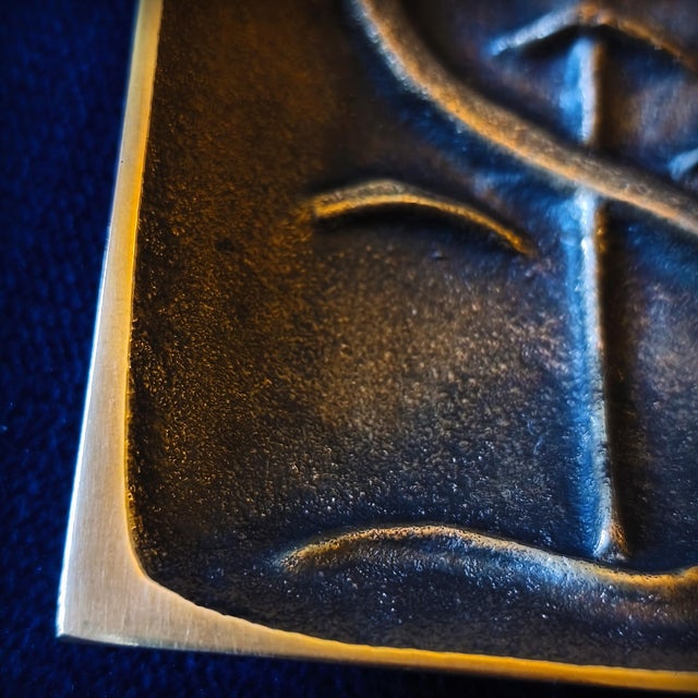 Brutalist Bronze Caduceus Ashtray and Trinket Tray by Alfieri Gardone for Lauterbach, France, 1960s For Sale - Image 6 of 18