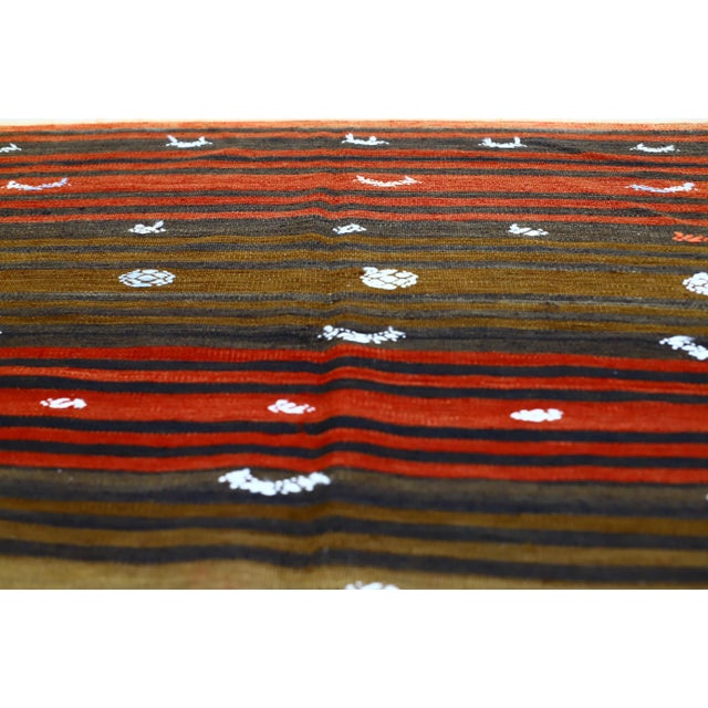 1960s Southwestern Style Wool Hand Knotted Kilim Rug For Sale In Sacramento - Image 6 of 13