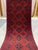 Art Deco Red & Navy Blue Geometric Tribal Wool Runner Rug, 2'7" X 12'6" For Sale - Image 3 of 13