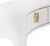 Not Yet Made - Made To Order Matthew Izzo Home Sabrina Textured White Linen Curved Front, Three Drawer Console Table With Glass Top and Satin Brass Ring Hardware For Sale - Image 5 of 9