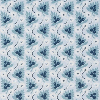 Schumacher Custis Orchard Wallpaper In Sky For Sale