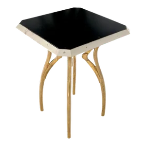 Heavy Cast Bronze Legs Studio Made Sculptural Side Cafe Petit Dining Table Stand