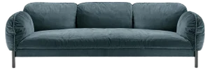Tarantino Blue Velvet Sofa by Lorenza Bozzoli