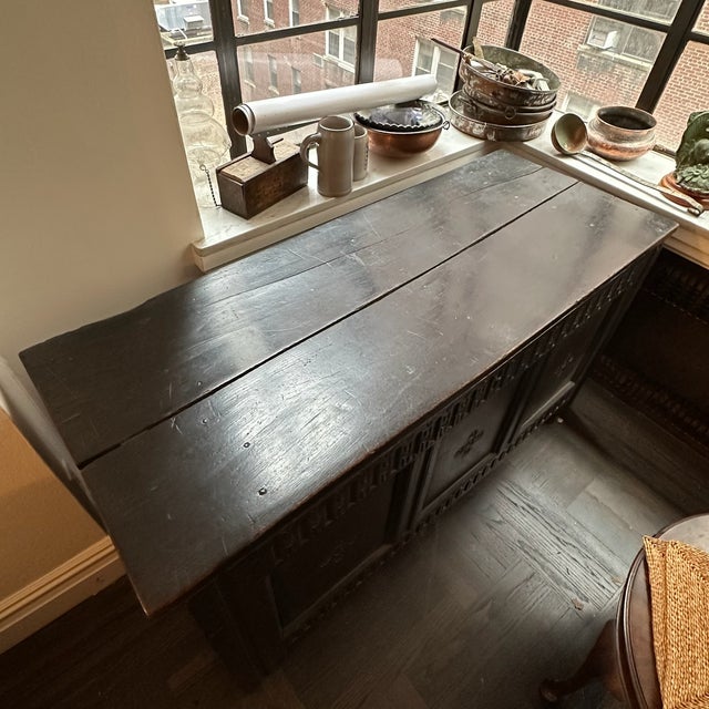 17th Century Oak Elizabethan Trunk/Console For Sale - Image 13 of 18
