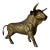 Vintage Solid Brass Bull Sculpture For Sale