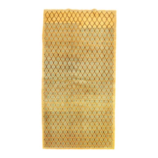 Saffron Yellow Mid 20th Century Turkish Rug - 4'3" x 7'5" For Sale