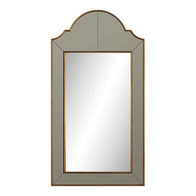 Bunny Williams for Mirror Home Gold Speckle & Grey Mirror Framed Mirror For Sale