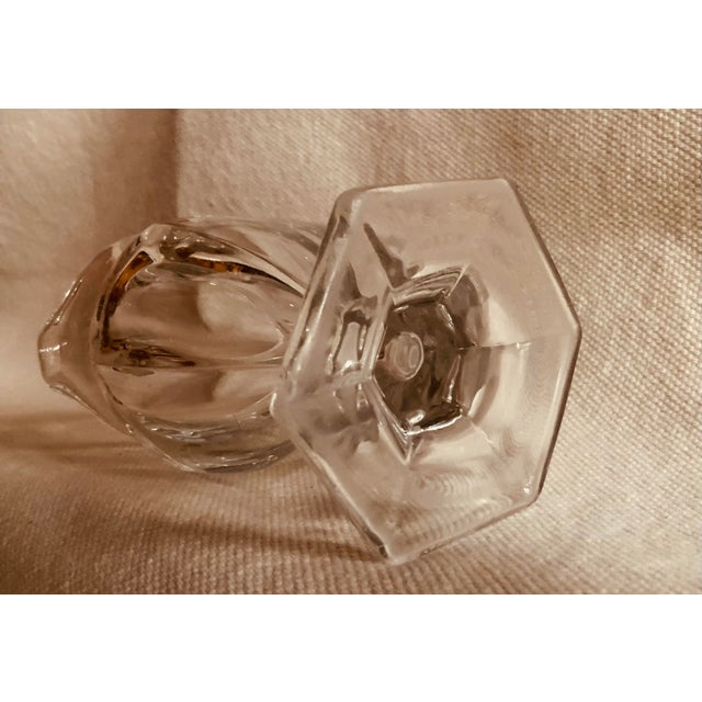 Glass Antique American Glass Pitcher/Vase c.1880 - Neoclassical Fluted Design on Pedestal Base For Sale - Image 7 of 12