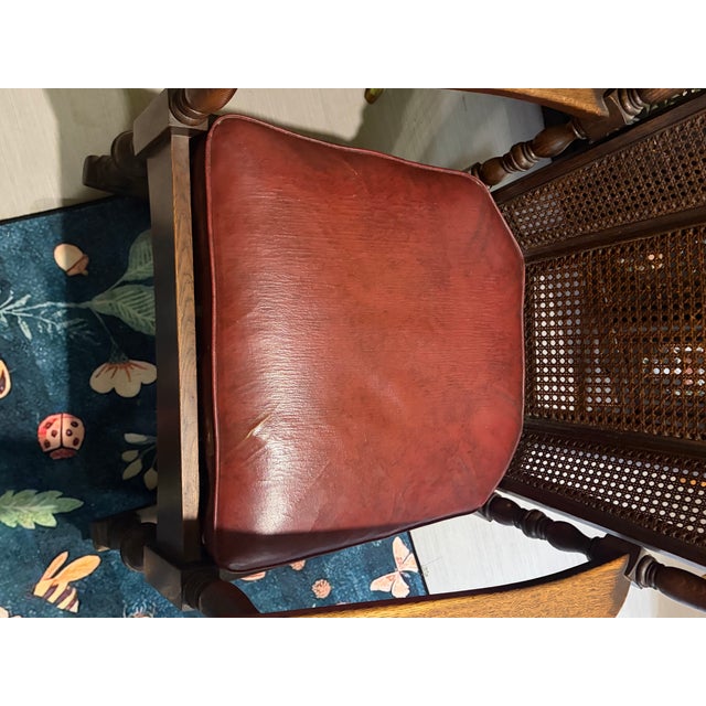 Stickley Bros. Co Grand Rapids Mission Oak Cane-Back Rocking Chair For Sale - Image 10 of 11