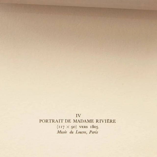 1950s 1951 After Jean-Auguste-Dominique Ingres "Madame Riviere", First Edition Parisian Photogravure For Sale - Image 5 of 10