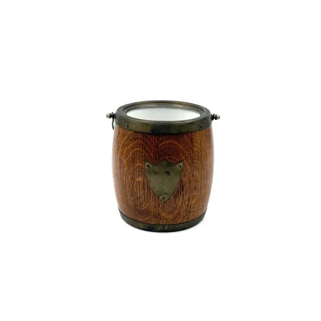 Mid-Century Modern Brown Oak Ice Bucket, 1960s For Sale - Image 4 of 11